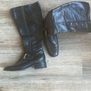 Bally buckle tall boots